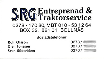 SRG Entreprenad och traktorservice